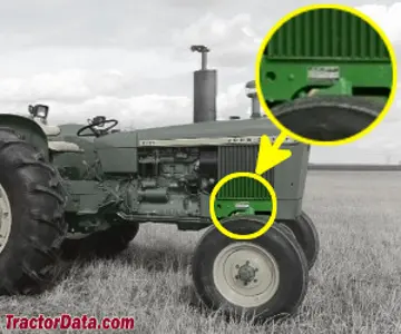 John Deere 2120 Seriennummernstandort