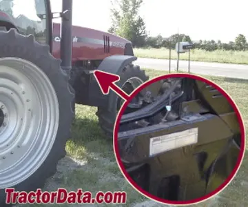 CaseIH MX210 序列号位置