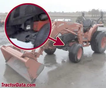 Standort der Seriennummer Kubota L5240