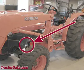 Kubota L3130 Seriennummernstandort