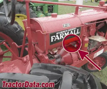 Standort der Seriennummer Farmall F-14