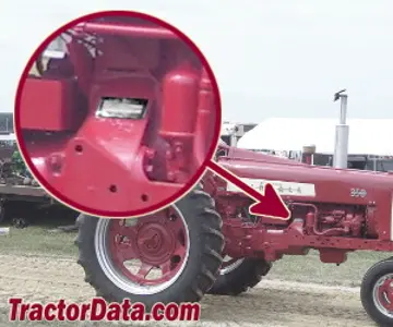 Standort der Seriennummer Farmall 350