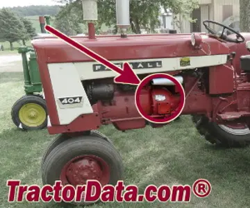Standort der Seriennummer Farmall 404