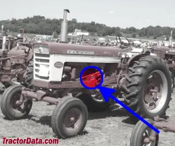 Standort der Seriennummer Farmall 560