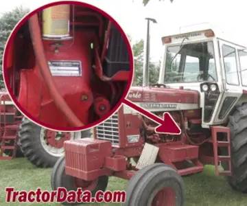 Standort der Seriennummer Farmall 1456