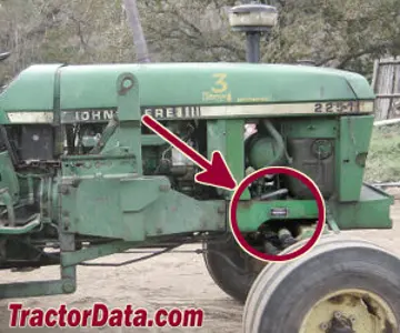 John Deere 2251 Seriennummernstandort