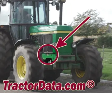 John Deere 3650 Seriennummernstandort