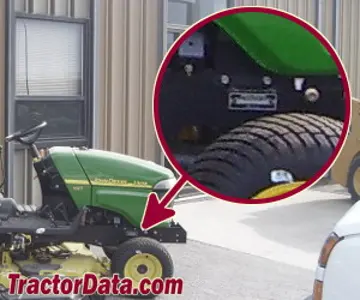 Standort der Seriennummer John Deere 2305