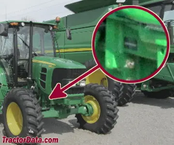 John Deere 6115D Seriennummernstandort
