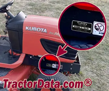 Standort der Seriennummer Kubota BX2660