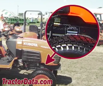 Standort der Seriennummer Kubota B3200