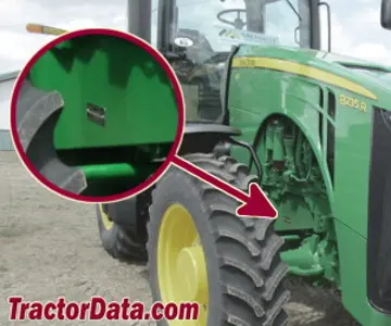John Deere 8235R Seriennummernstandort
