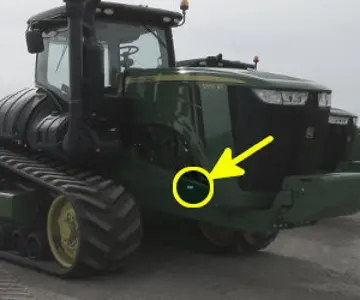 Standort der Seriennummer John Deere 9460RT