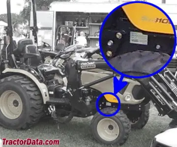 Localização do número de série Cub Cadet Sx3100