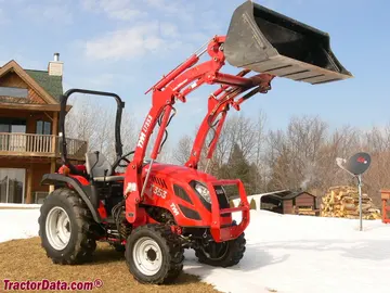 TYM T353 mit LT353 Frontlader, rechte Seite.