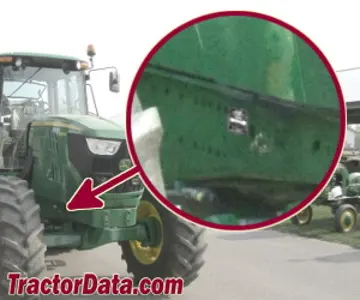 John Deere 6170M Seriennummernstandort