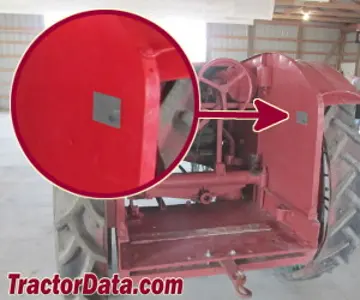 Massey-Harris Nr. 2 12-22 Seriennummernstandort