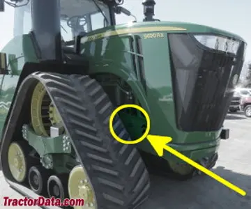 Standort der Seriennummer John Deere 9620RX