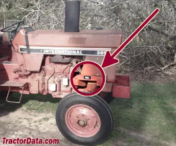 Localização do número de série da International Harvester 385